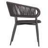ΠΟΛΥΘΡΟΝΑ ΑΛΟΥΜΙΝΙΟΥ EULO HM5783.21 ΓΚΡΙ-ΤWISTED RATTAN ΓΚΡΙ 57x63x77Υεκ.