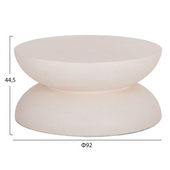 ΤΡΑΠΕΖΙ ΣΑΛΟΝΙΟΥ ANNA HM18158.02 FIBER CEMENT ΣΕ ΛΕΥΚΟ--Φ92x44.5Υεκ