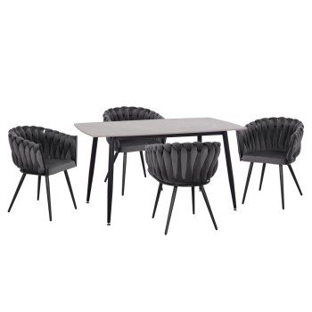 ΣΕΤ ΤΡΑΠΕΖΑΡΙΑΣ 5ΤΜΧ RAVEN HM12116.01 ΚΕΡΑΜΙΚΟ TOP ΓΚΡΙ ΜΑΡΜΑΡΟ--ΓΚΡΙ ΒΕΛΟΥΔΟ