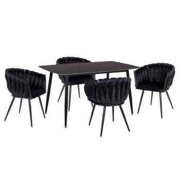 ΣΕΤ ΤΡΑΠΕΖΑΡΙΑΣ 5ΤΜΧ RAVEN HM12116.03 ΚΕΡΑΜΙΚΟ TOP ΜΑΥΡΟ ΜΑΡΜΑΡΟ--ΜΑΥΡΟ ΒΕΛΟΥΔΟ