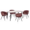 ΣΕΤ ΤΡΑΠΕΖΑΡΙΑΣ 5ΤΜΧ RAVEN HM12117.01 ΚΕΡΑΜΙΚΟ TOP ΛΕΥΚΟ ΜΑΡΜΑΡΟ--ΣΑΠΙΟ ΜΗΛΟ ΒΕΛΟΥΔΟ