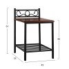 ΣΕΤ ΥΠΝΟΔΩΜΑΤΙΟΥ ΜΕ ΣΤΡΩΜΑ 3ΤΜΧ HM11217 RUBBERWOOD-ΜΕΤΑΛΛΟ