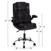 ΚΑΡΕΚΛΑ ΓΡΑΦΕΙΟΥ CANAN HM1201.11 ΜΑΥΡΟ PVC-ΒΑΣΗ ΧΡΩΜΙΟΥ 63x62x93-101Υεκ