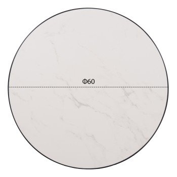 ΕΠΙΦΑΝΕΙΑ ΤΡΑΠΕΖΙΟΥ SINTERED STONE HM6652.02 ΜΕ ΠΛΑΙΣΙΟ ALU ΜΑΥΡΟ Φ60εκ.