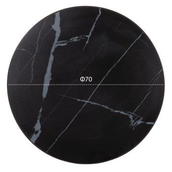 ΕΠΙΦΑΝΕΙΑ ΤΡΑΠΕΖΙΟΥ SINTERED STONE HM6653.03 ΜΕ ΠΛΑΙΣΙΟ ALU ΜΑΥΡΟ Φ70εκ.