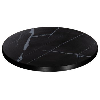 ΕΠΙΦΑΝΕΙΑ ΤΡΑΠΕΖΙΟΥ SINTERED STONE HM6653.03 ΜΕ ΠΛΑΙΣΙΟ ALU ΜΑΥΡΟ Φ70εκ.