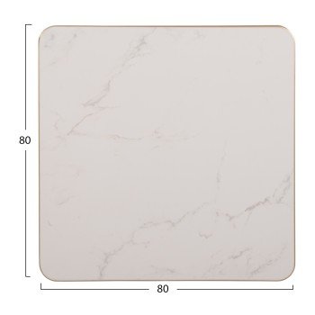 ΕΠΙΦΑΝΕΙΑ ΤΡΑΠΕΖΙΟΥ SINTERED STONE ΤΕΤΡΑΓΩΝΗ HM6655.12 ΠΛΑΙΣΙΟ ALU ΧΡΥΣΟ 80x80εκ.