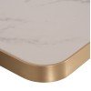 ΕΠΙΦΑΝΕΙΑ ΤΡΑΠΕΖΙΟΥ SINTERED STONE ΤΕΤΡΑΓΩΝΗ HM6655.12 ΠΛΑΙΣΙΟ ALU ΧΡΥΣΟ 80x80εκ.