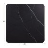 ΕΠΙΦΑΝΕΙΑ ΤΡΑΠΕΖΙΟΥ SINTERED STONE ΤΕΤΡΑΓΩΝΗ HM6655.03 ΠΛΑΙΣΙΟ ALU ΜΑΥΡΟ 80x80εκ.