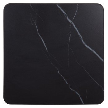 ΕΠΙΦΑΝΕΙΑ ΤΡΑΠΕΖΙΟΥ SINTERED STONE ΤΕΤΡΑΓΩΝΗ HM6655.03 ΠΛΑΙΣΙΟ ALU ΜΑΥΡΟ 80x80εκ.