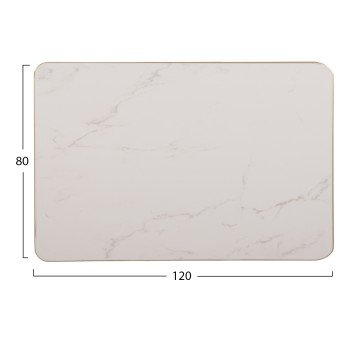 ΕΠΙΦΑΝΕΙΑ ΤΡΑΠΕΖΙΟΥ SINTERED STONE ΟΡΘΟΓΩΝΙΑ HM6656.12 ΠΛΑΙΣΙΟ ALU ΧΡΥΣΟ 120x80εκ.
