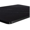 ΕΠΙΦΑΝΕΙΑ ΤΡΑΠΕΖΙΟΥ SINTERED STONE HM6656.03 BLACK MARBLE-ΠΛΑΙΣΙΟ ALU ΜΑΥΡΟ 120x80εκ.
