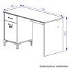 Manchester Γραφείο με 1 ντουλάπι και 1 συρτάρι 120x55εκ. Helvezia Oak/Black