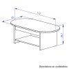 Soho τραπεζάκι σαλονιού 110x55x39εκ. Golden Oak / Black