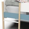 Longane παιδικό κρεβάτι με τσουλήθρα 206x183x85εκ. ( για στρώμα 90x190εκ. ή 90x200εκ. )Λευκό / Μπλε με τάβλες στήριξης στρώματος