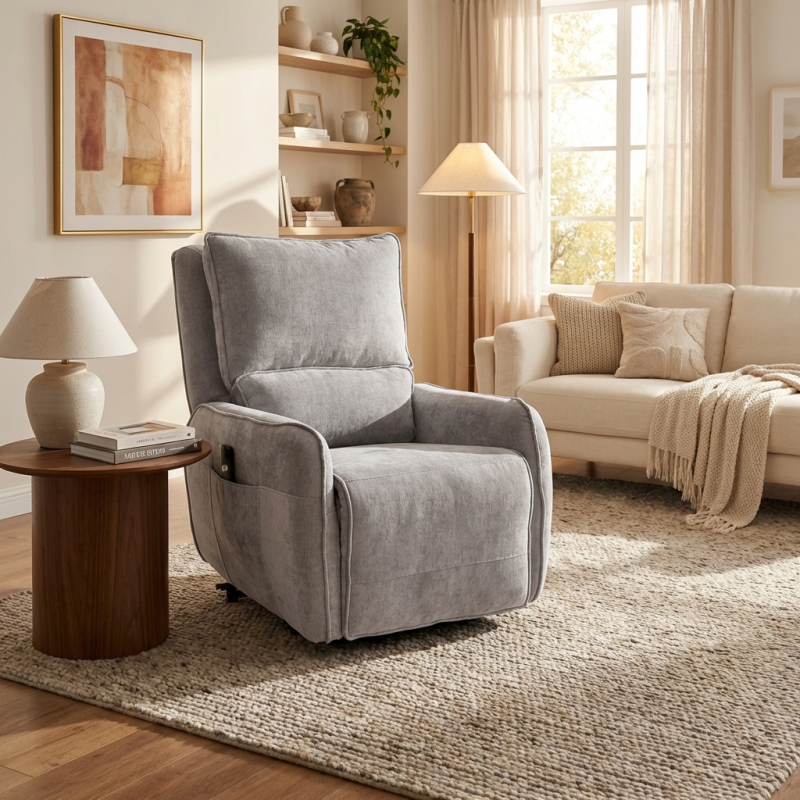 Zen πολυθρόνα Relax Lift 81,5x96x105εκ. με ηλεκτρική ανάκλιση Γκρι ύφασμα Zen πολυθρόνα Relax Lift 81,5x96x105εκ. με ηλεκτρική ανάκλιση Γκρι ύφασμα