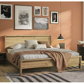 Alana κρεβάτι διπλό 168x215x94εκ. ( για στρώμα 160x200εκ. ) Artisan Oak