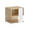 Aria κομοδίνο 42x38x41εκ. Natural chestnut / Λευκό Aria κομοδίνο 42x38x41εκ. Natural chestnut / Λευκό
