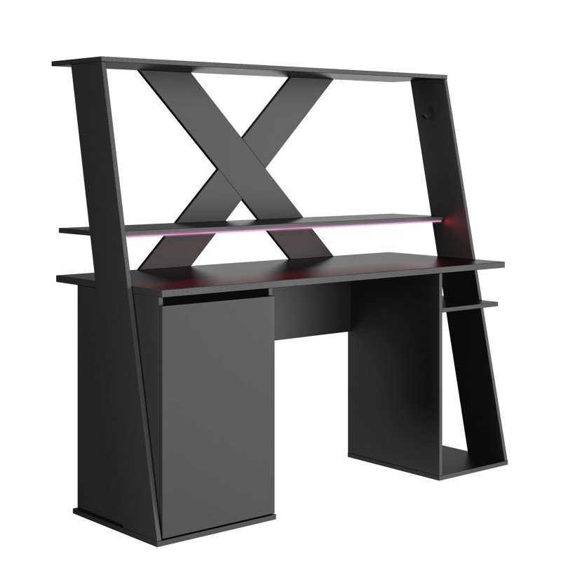 Axyon Γραφείο Gaming 157x60x145εκ. Μαύρο