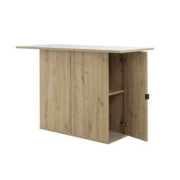 Boreal πάγκος κουζίνας ψηλός με ένα ντουλάπι 136x62x90εκ.  Artisan Oak / Greige