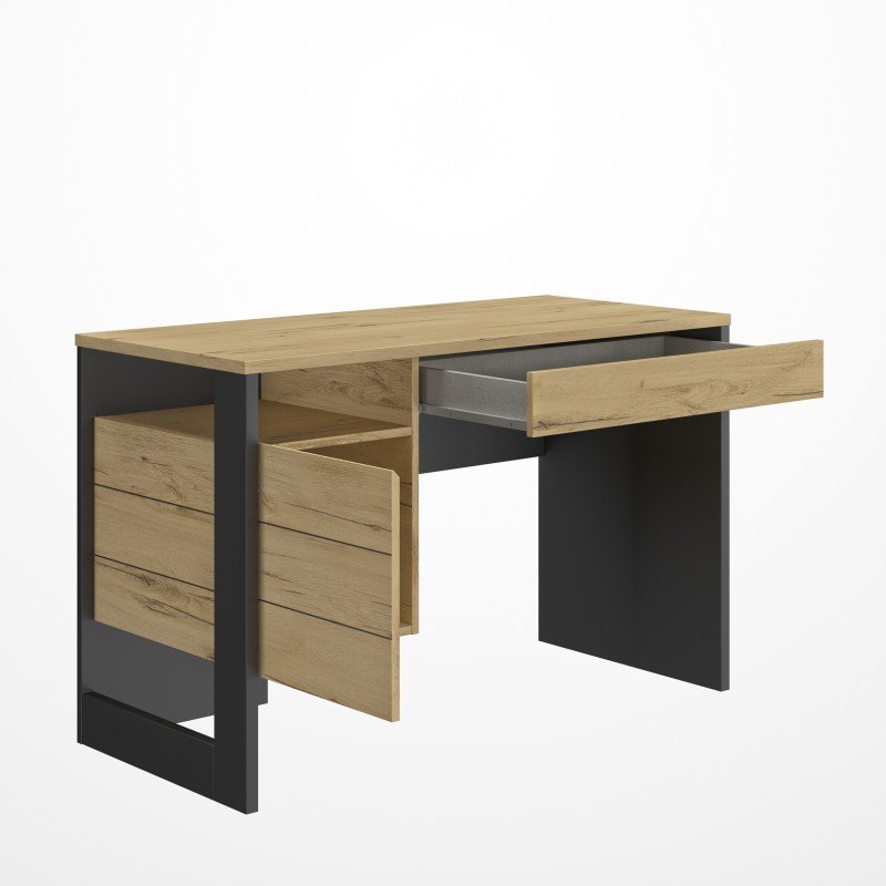 Russel Γραφείο 119x54x75εκ. Helvezia Oak / Black