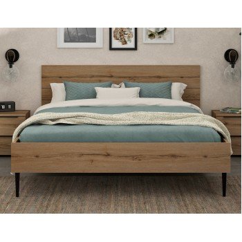 Lucian κρεβάτι διπλό 166x206x90εκ. ( για στρώμα 160x200εκ. ) Helvezia Oak Lucian κρεβάτι διπλό 166x206x90εκ. ( για στρώμα 160x200εκ. ) Helvezia Oak
