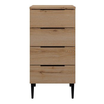 Lucian συρταριέρα με 4 συρτάρια 48x45x98εκ. Helvezia Oak