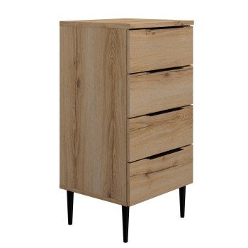Lucian συρταριέρα με 4 συρτάρια 48x45x98εκ. Helvezia Oak Lucian συρταριέρα με 4 συρτάρια 48x45x98εκ. Helvezia Oak