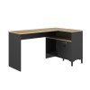 Manchester Γραφείο γωνιακό 136x88x73εκ. Helvezia Oak / Black