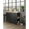 Manchester τραπέζι ψηλό bar / κονσόλα 115x45x93εκ. ( 94x136x93εκ. )  Helvezia Oak / Black