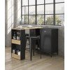 Manchester τραπέζι ψηλό bar / κονσόλα 115x45x93εκ. ( 94x136x93εκ. )  Helvezia Oak / Black