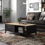 Manchester Tραπεζάκι σαλονιού με ένα συρτάρι 110x60x40εκ. Helvezia Oak / Black
