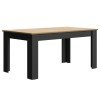 Manchester τραπέζι επεκτεινόμενο 160/200x90x77εκ. Helvezia Oak / Black