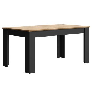 Manchester τραπέζι επεκτεινόμενο 160/200x90x77εκ. Helvezia Oak / Black