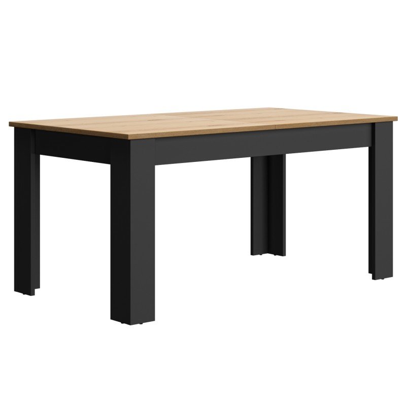 Manchester τραπέζι επεκτεινόμενο 160/200x90x77εκ. Helvezia Oak / Black