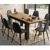 Manchester τραπέζι επεκτεινόμενο 160/200x90x77εκ. Helvezia Oak / Black