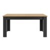 Manchester τραπέζι επεκτεινόμενο 160/200x90x77εκ. Helvezia Oak / Black