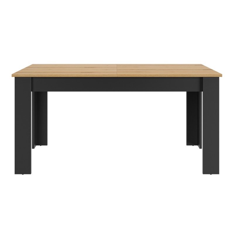 Manchester τραπέζι επεκτεινόμενο 160/200x90x77εκ. Helvezia Oak / Black