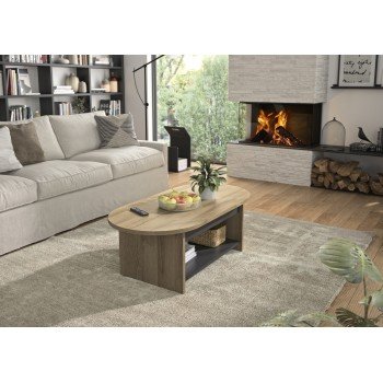 Soho τραπεζάκι σαλονιού 110x55x39εκ. Golden Oak / Black