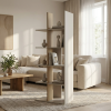 Solena βιβλιοθήκη 68x40x182εκ. Rookwood Oak / Greige