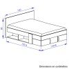 Swivel Κρεβάτι διπλό με αποθηκευτικούς χώρους 160x194εκ. ( για στρώμα 140x190εκ. ) Blond Oak / Λευκό