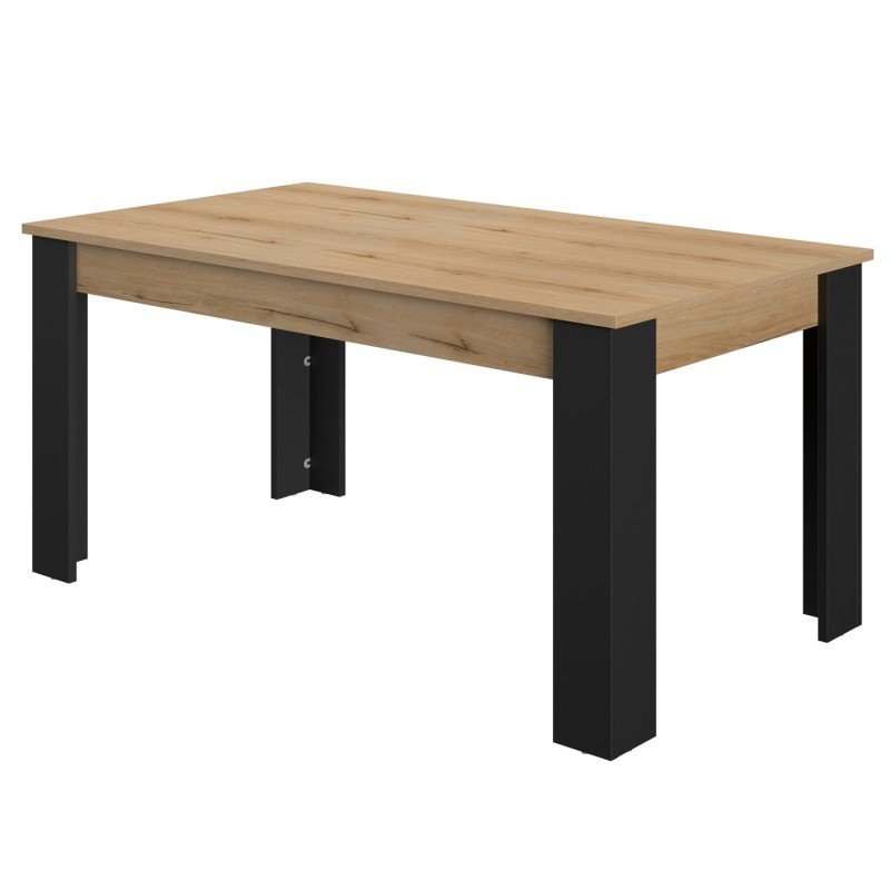 Trust Τραπέζι επεκτεινόμενο 160(200)x90εκ. Helvezia Oak / Black