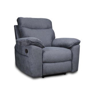 Boston πολυθρόνα Relax με χειροκίνητη ανάκλιση 101x100x102εκ. Γκρι Σκούρο ύφασμα