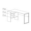 Function Plus γραφείο γωνιακό με δύο συρτάρια 145,1x81x76,8εκ. Μαύρο / Δρυς Function Plus γραφείο γωνιακό με δύο συρτάρια 145,1x81x76,8εκ. Μαύρο / Δρυς