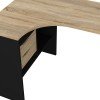 Function Plus γραφείο γωνιακό με δύο συρτάρια 145,1x81x76,8εκ. Μαύρο / Δρυς Function Plus γραφείο γωνιακό με δύο συρτάρια 145,1x81x76,8εκ. Μαύρο / Δρυς