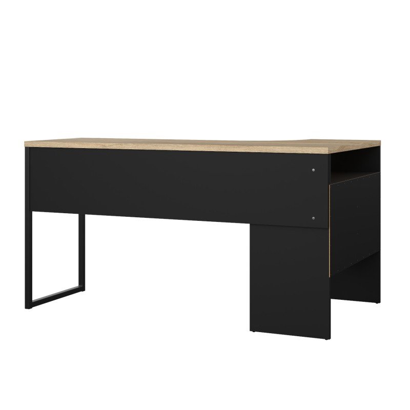 Function Plus γραφείο γωνιακό με δύο συρτάρια 145,1x81x76,8εκ. Μαύρο / Δρυς Function Plus γραφείο γωνιακό με δύο συρτάρια 145,1x81x76,8εκ. Μαύρο / Δρυς