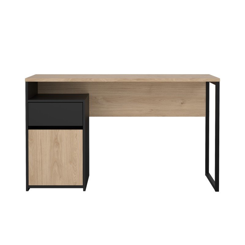 Function Plus γραφείο με ντουλάπι και συρτάρι 130,4x48,4x76,5εκ. Jackson Hickory Matt / Μαύρο Function Plus γραφείο με ντουλάπι και συρτάρι 130,4x48,4x76,5εκ. Jackson Hickory Matt / Μαύρο