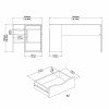 Function Plus γραφείο γωνιακό με δύο συρτάρια 145,1x81x76,8εκ. Λευκό / Jackson Hickory