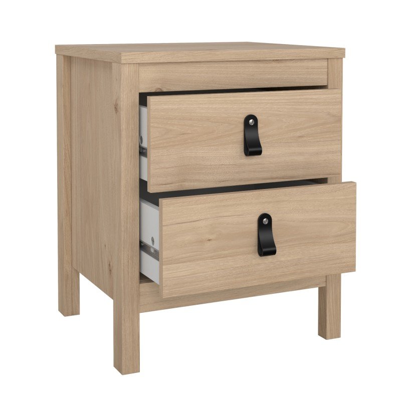 Madrid κομοδίνο με 2 συρτάρια 43,8x38,4x54,1εκ. Jackson Hickory