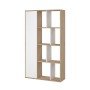 Maze βιβλιοθήκη με μία πόρτα  88,7x29,85x157,35εκ.  Jackson Hickory / Λευκό γυαλιστερό
